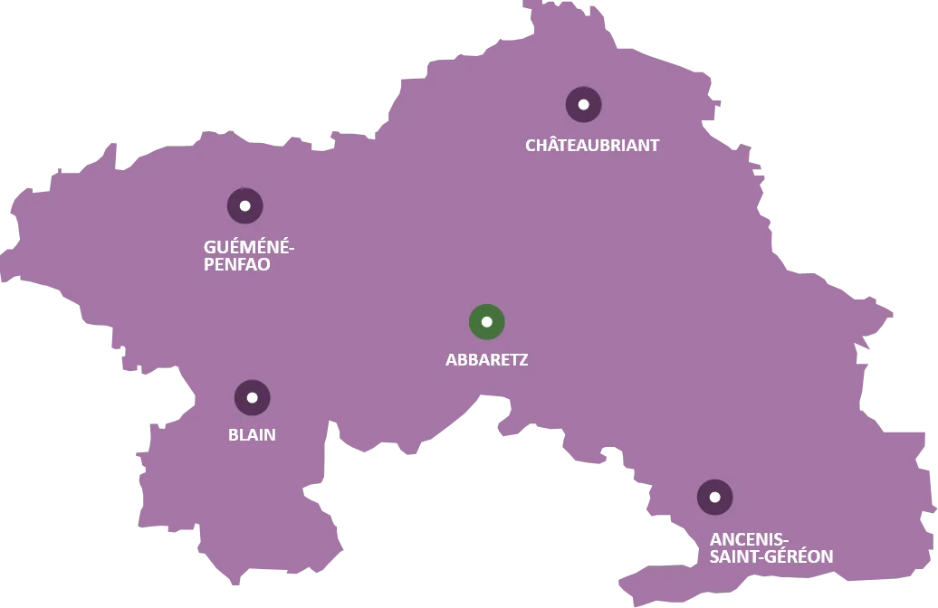 Carte de la sixième circonscription de la Loire-Atlantique