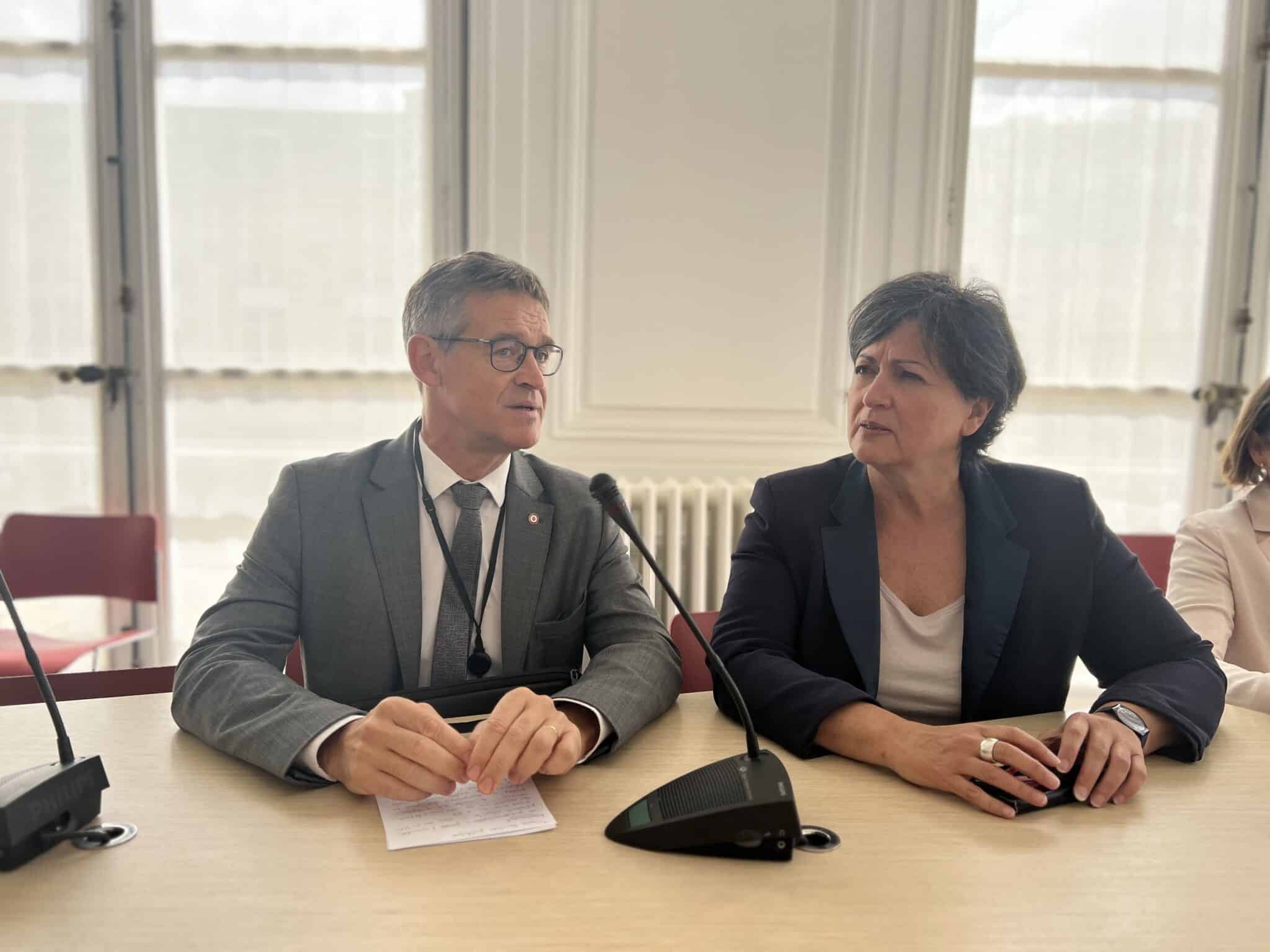 Jean-Claude Raux et Christine Arrighi, députée écologiste de la 9e circonscription de Haute-Garonne